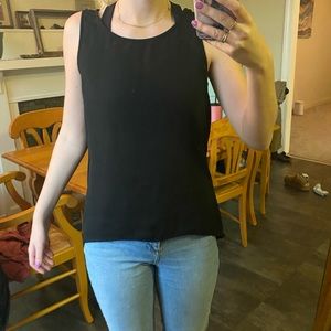 YA Los Angeles Black Open Back Tank